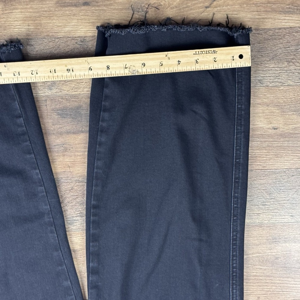 Judy Blue Jeans 11/30 Black High Waist Cropped Wide Leg Raw Hem - Picture 9 of 12